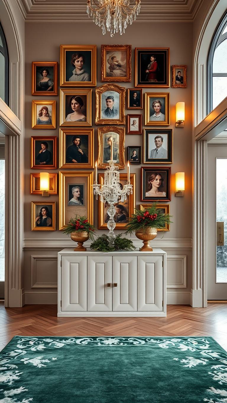 9. Dramatic Entrance Gallery Wall
