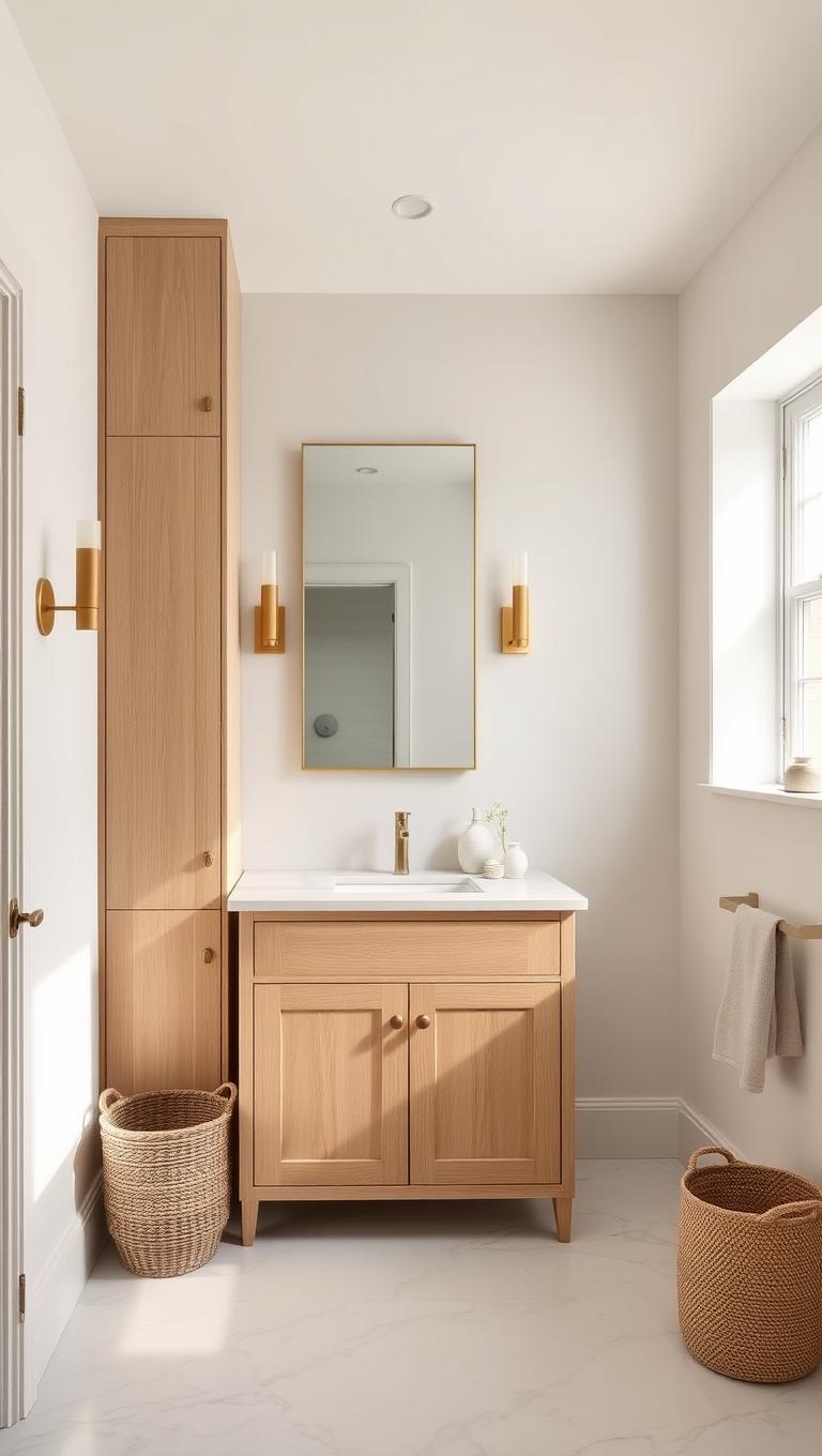 1. Tall Linen Cabinet for Vertical Storage