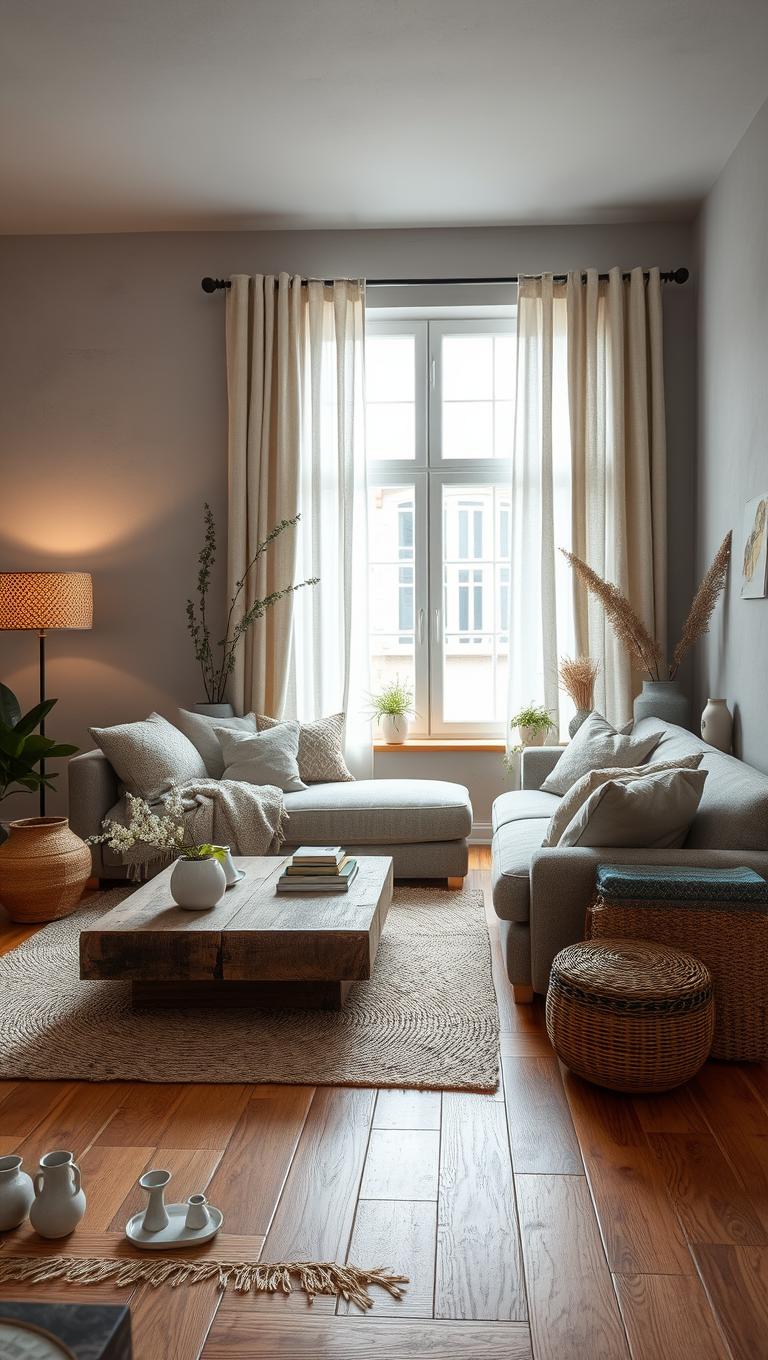 10. Grey with Natural Textiles