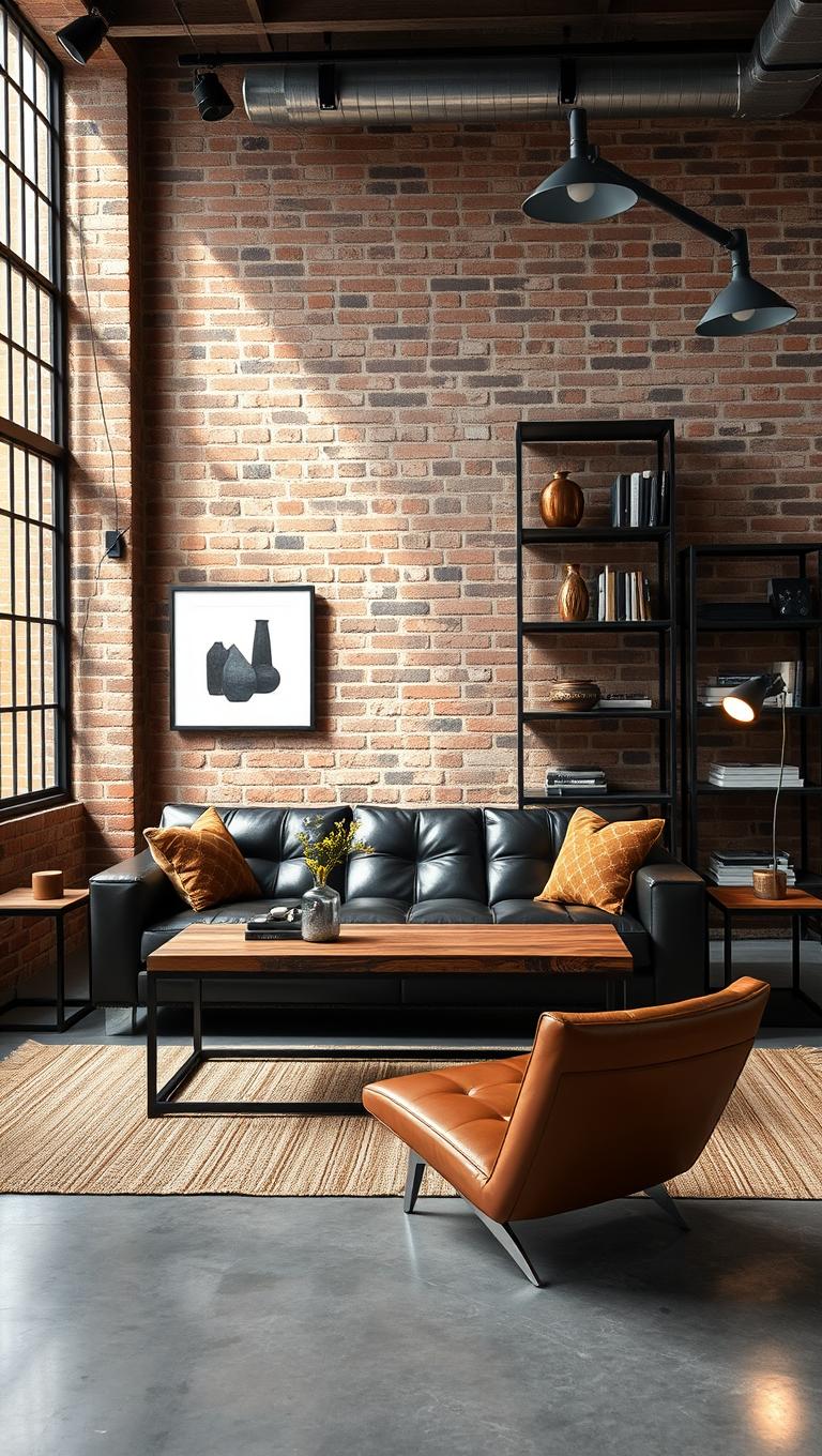 10. Leather Sofa for Industrial Vibe