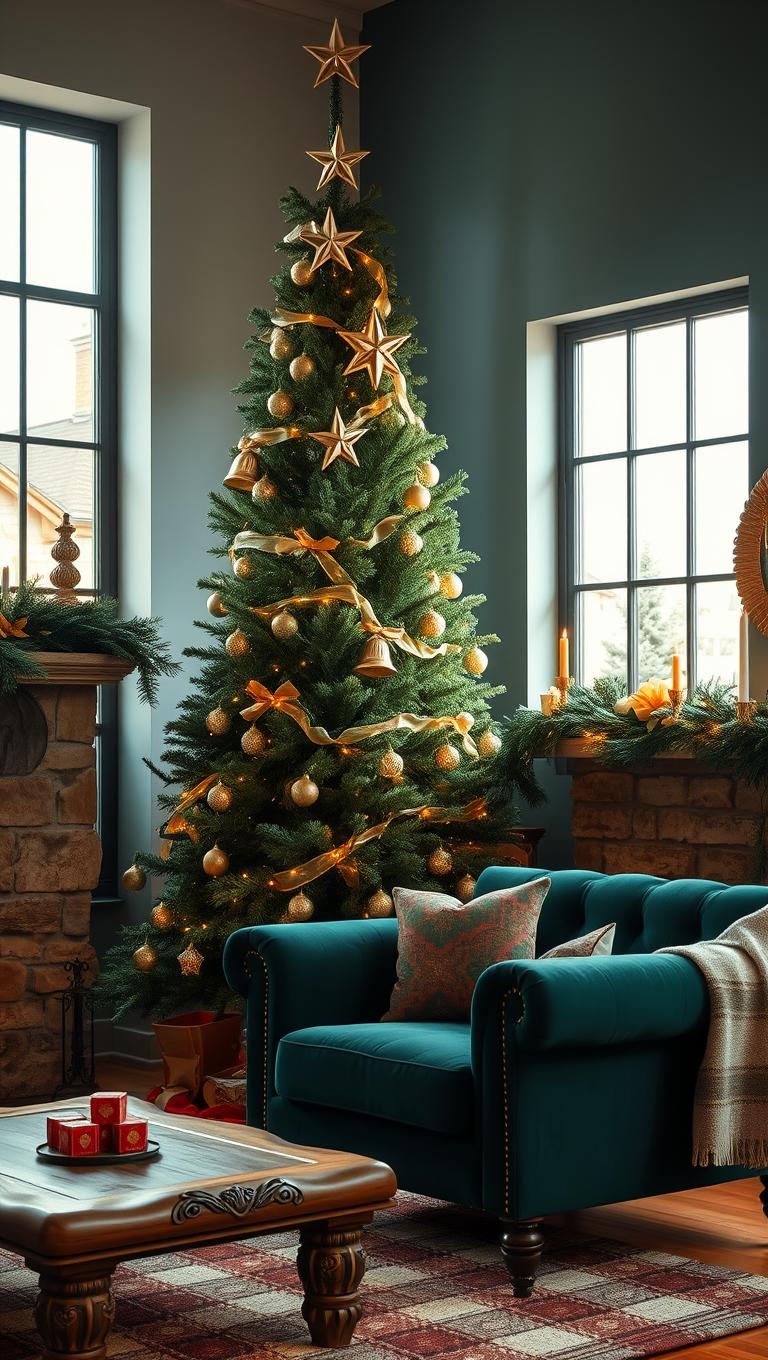 13. Star and Bell Motifs on the Tree and Mantel