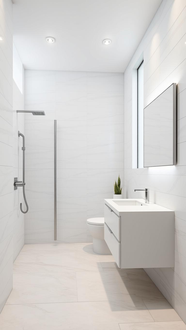 14. Porcelain Board Tiles for Clean Lines