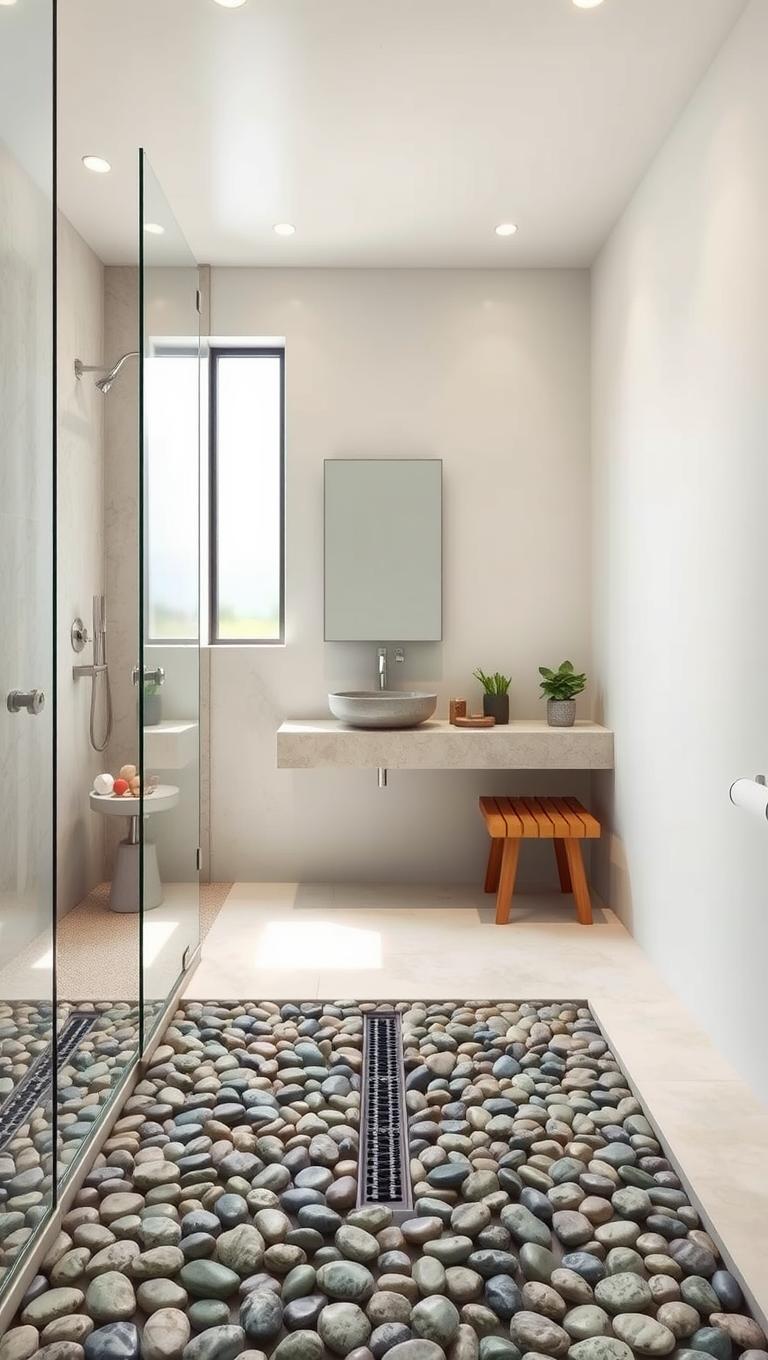 15. Pebble Shower Floor for Spa Vibe