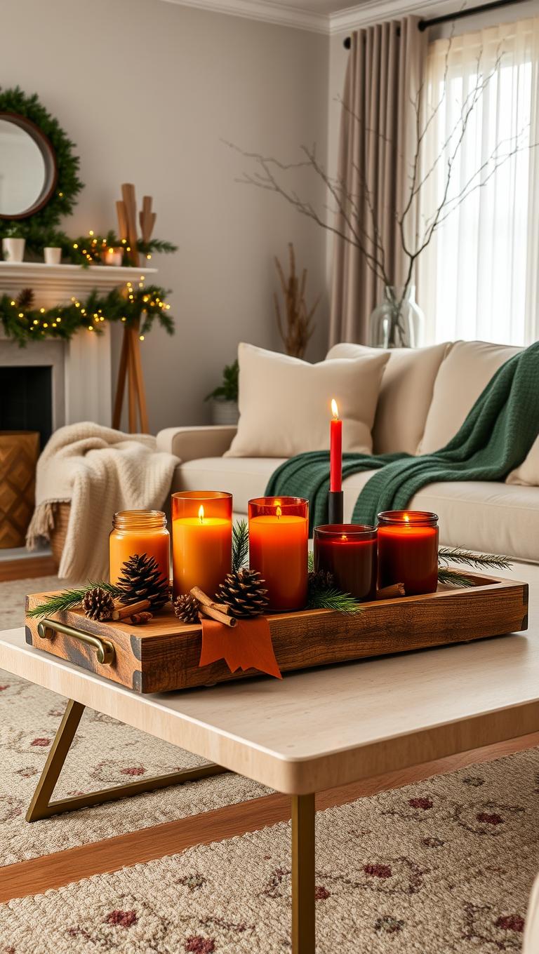 16. Cinnamon and Cedar Scented Candles