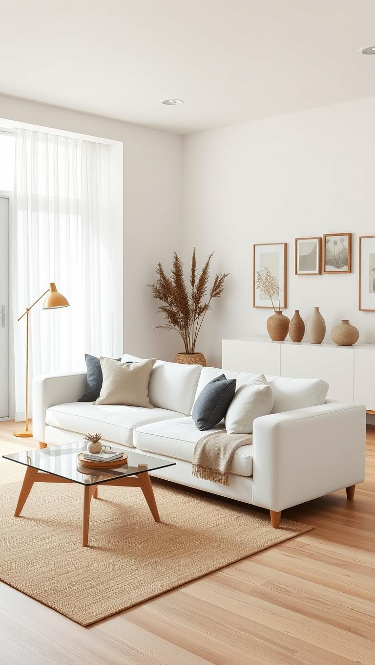 16. White Slipcovered Sofa for Clean Look