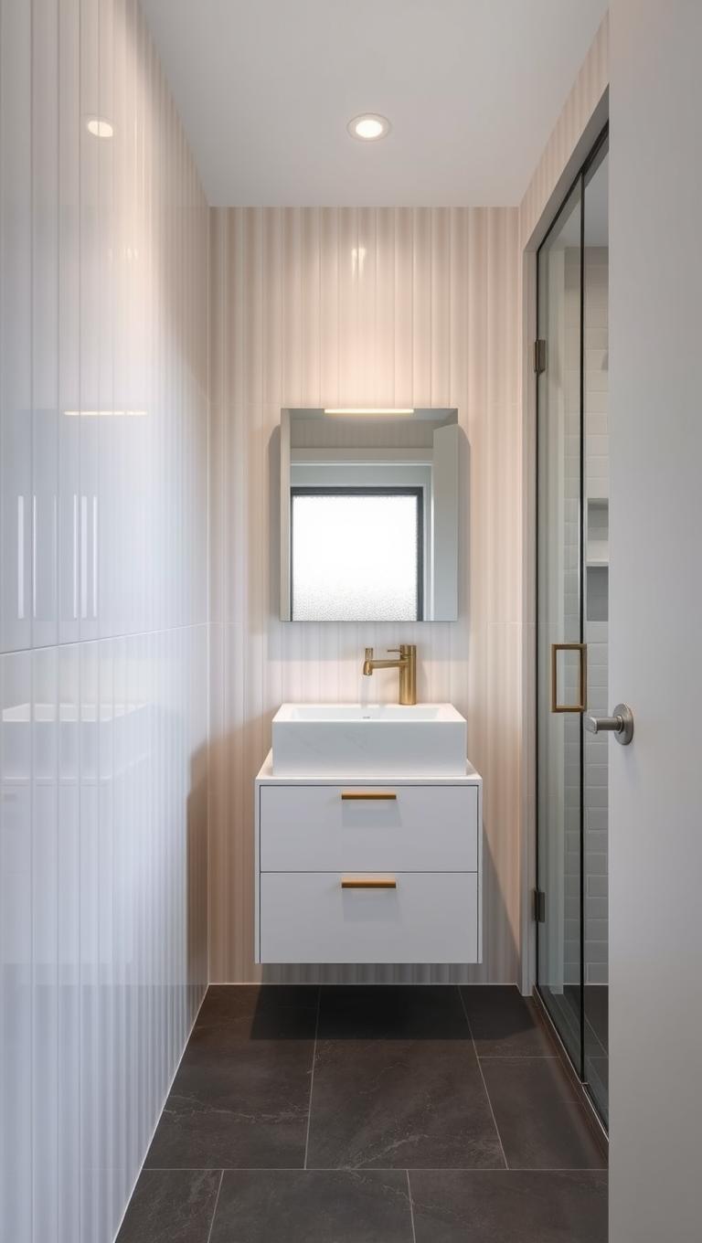 17. Vertical Tile to Elongate Walls