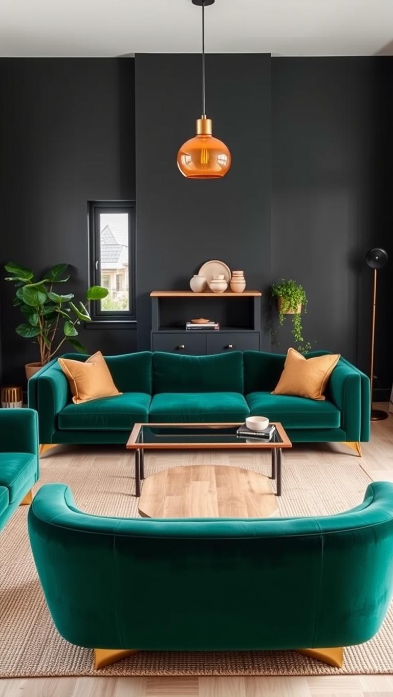 18. Bold Colored Sofa as Accent