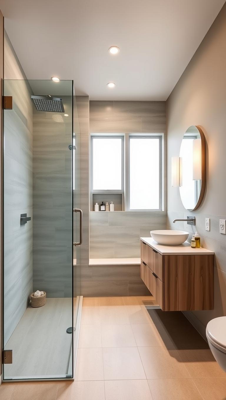 20. Glass Shower Door to Open Sightline