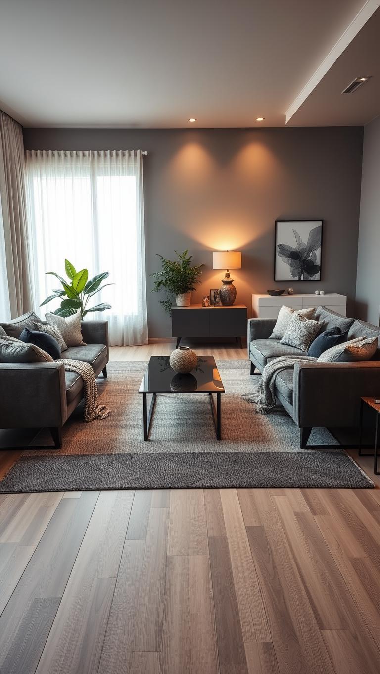 21. Grey Sofa Arrangement in L Shape