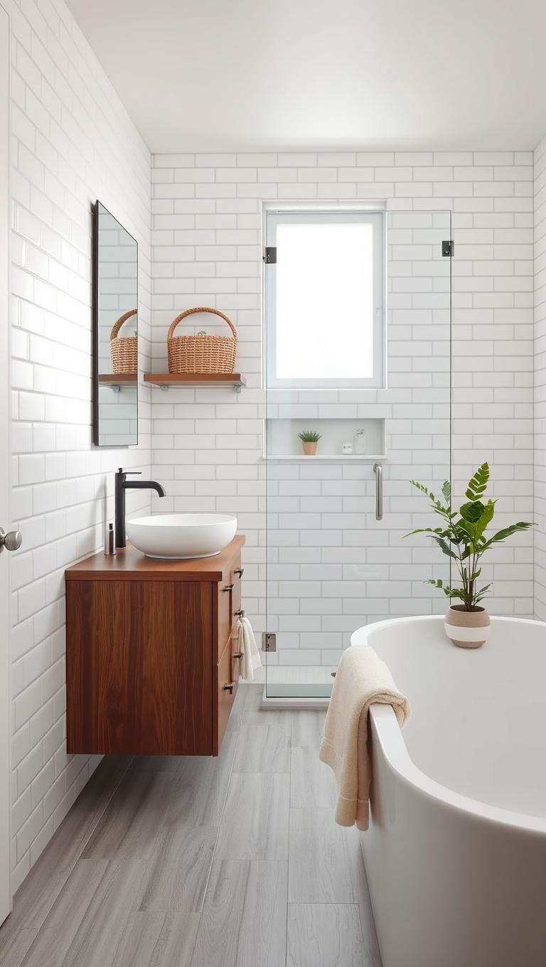 21. White Subway Tiles with Subtle Grout