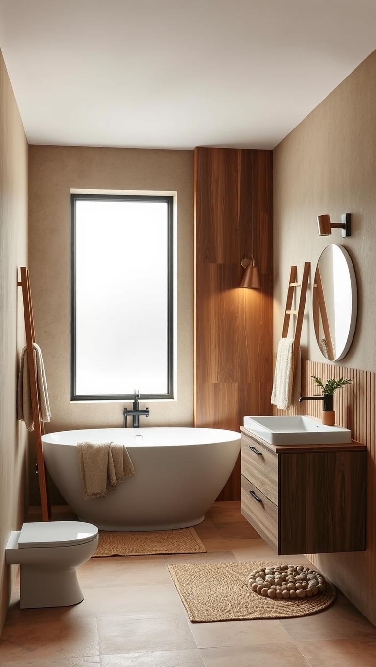 25. Layered Textures with Wood and Linen