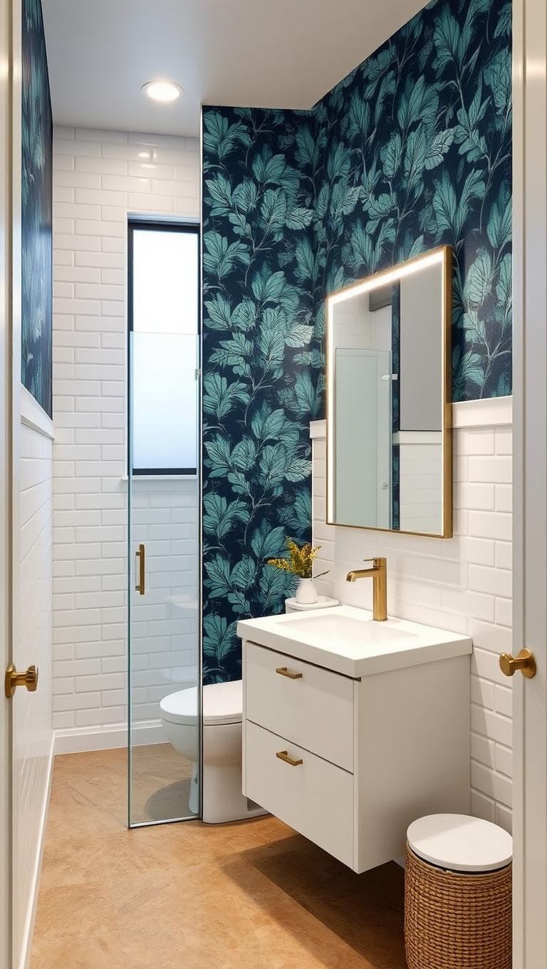26. Waterproof Wallpaper as Accent Wall