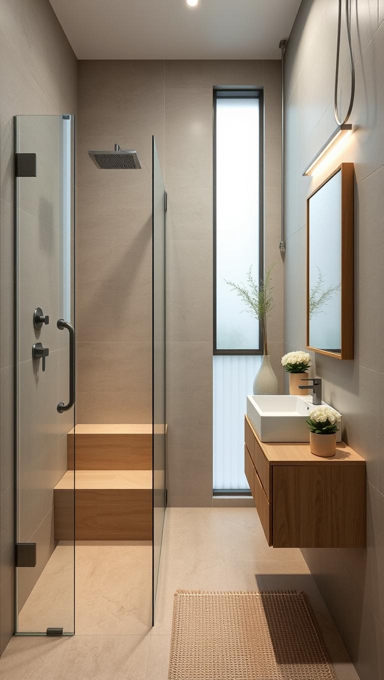 27. Integrated Shower Bench