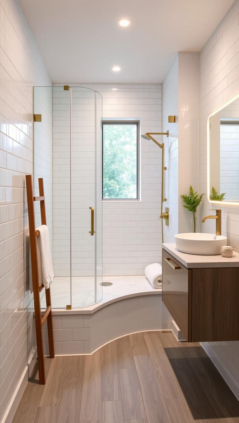 28. Corner Shower Seat