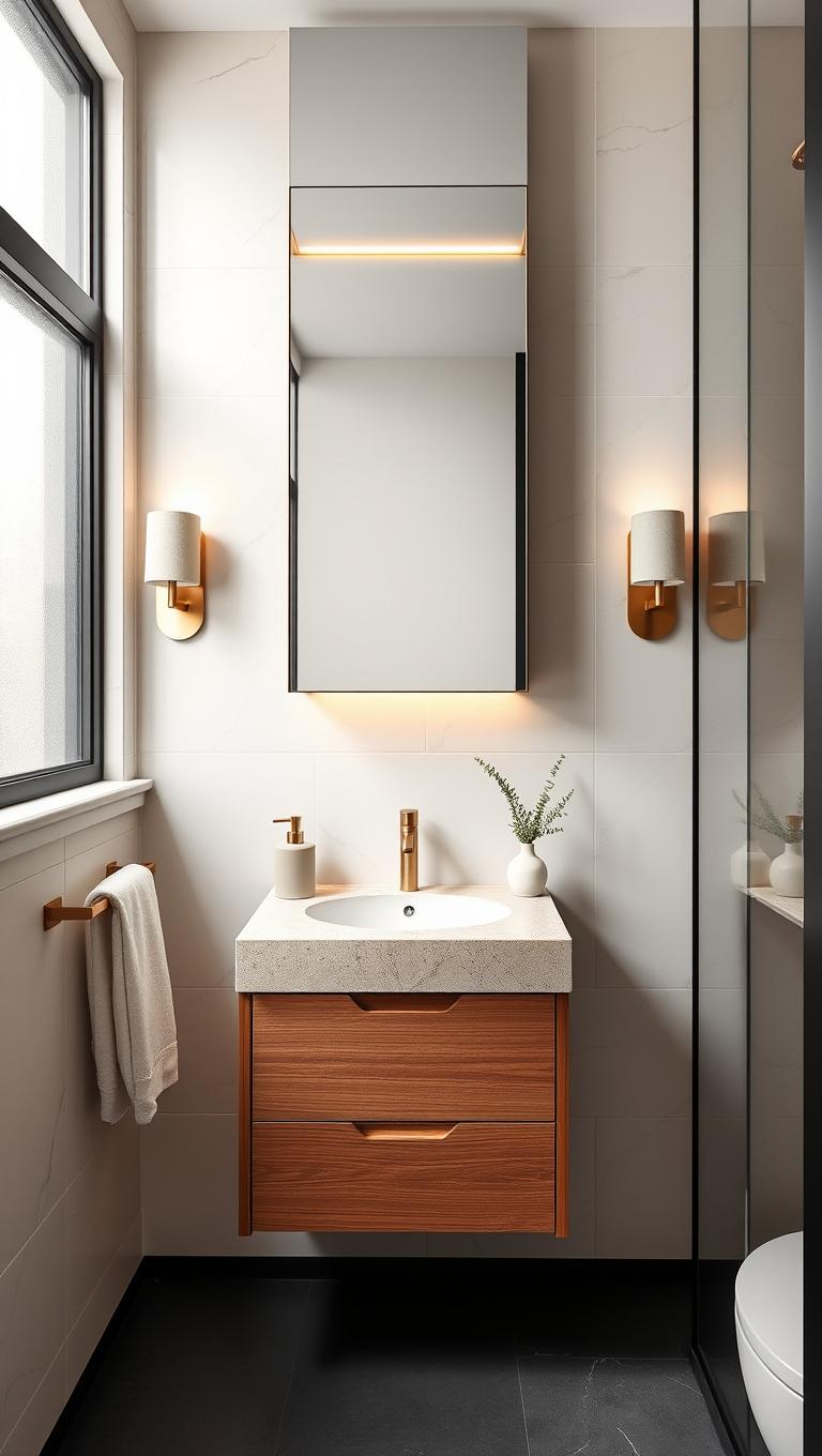 30. Fold Down Vanity Mirror
