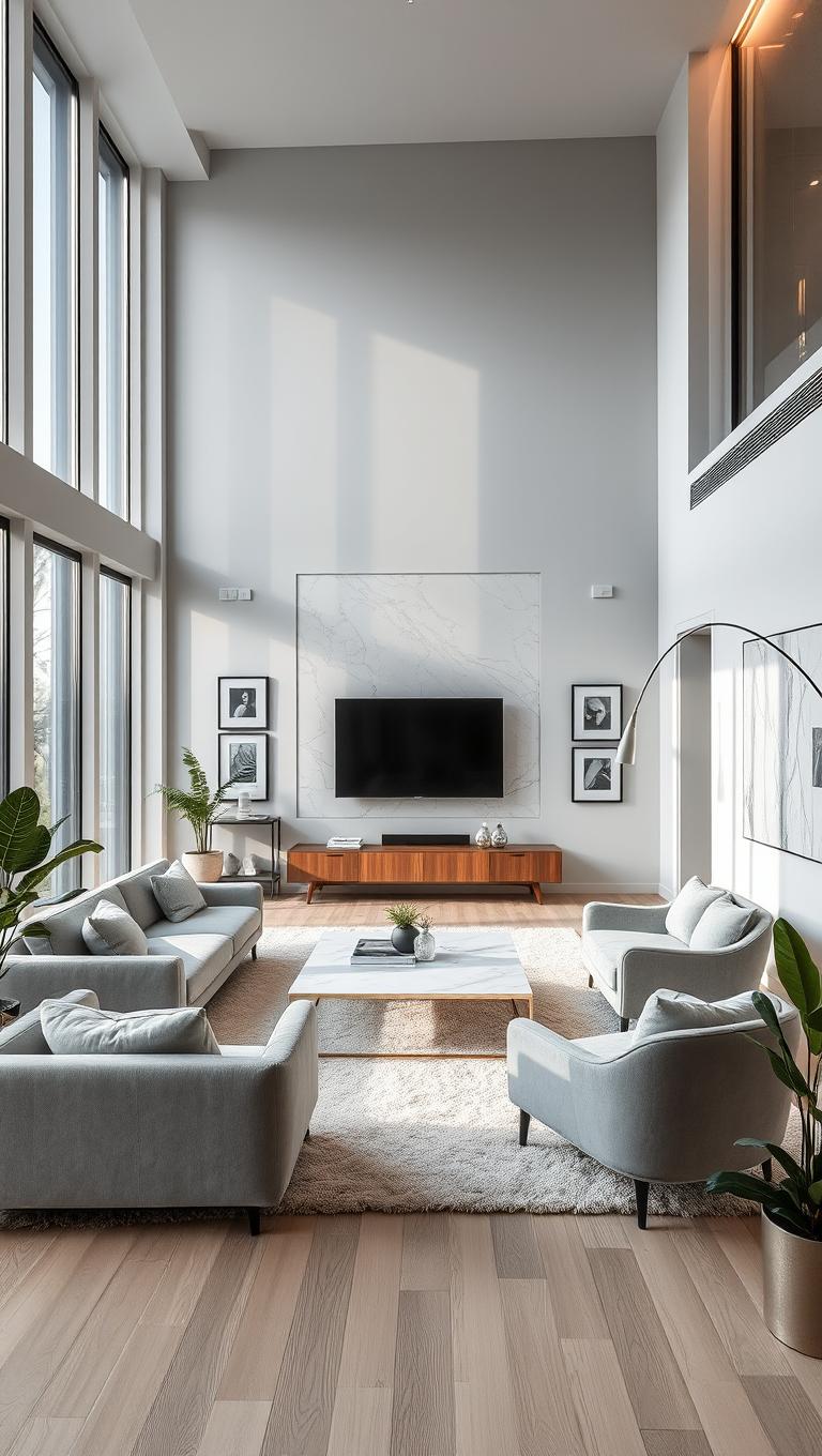 30. Grey with White Marble Accents