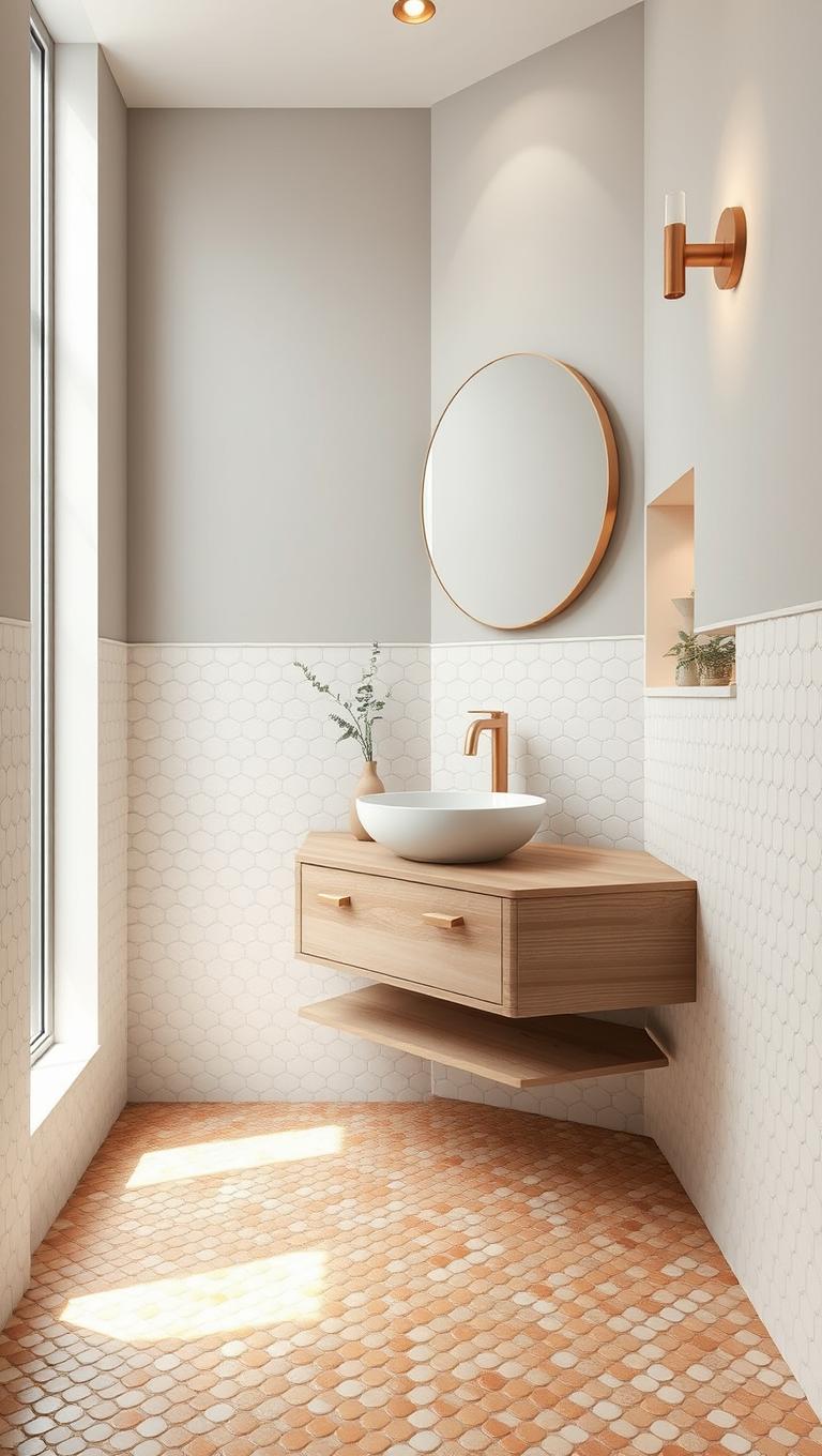 33. Penny Tiles for Texture and Playful Character