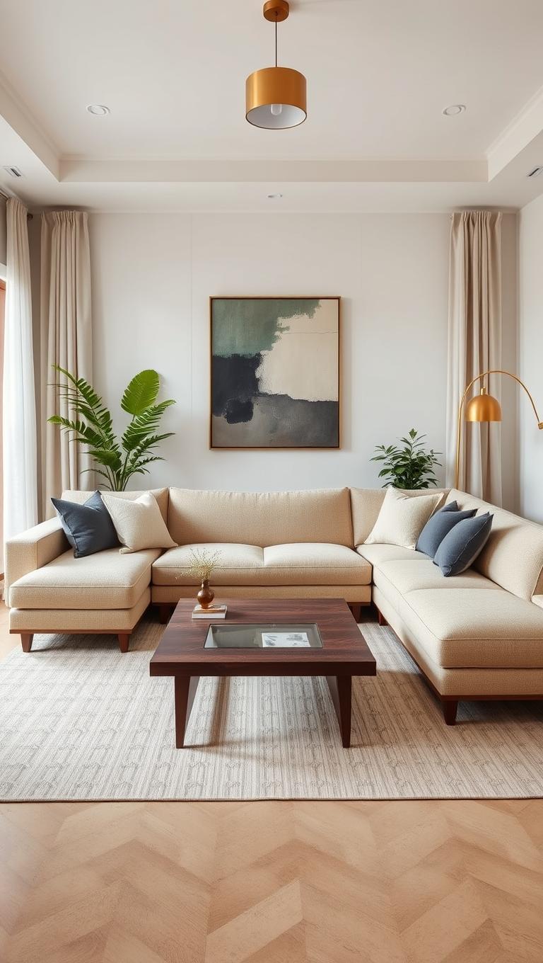 35. Sectional with Chaise on Both Ends