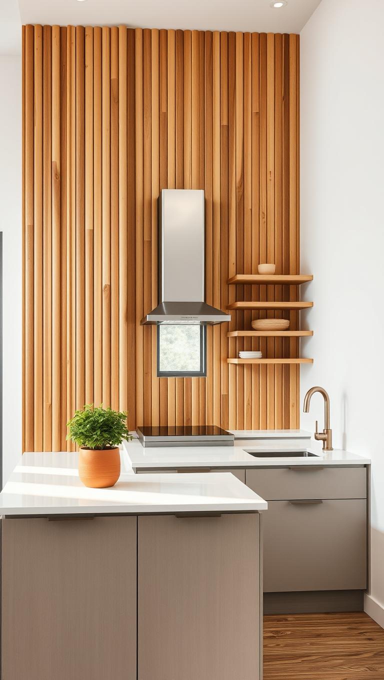 36. Bamboo Slat Wall