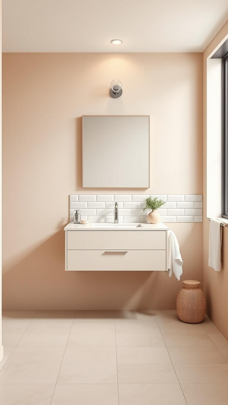 38. Neutral Backsplash with Subtle Shine