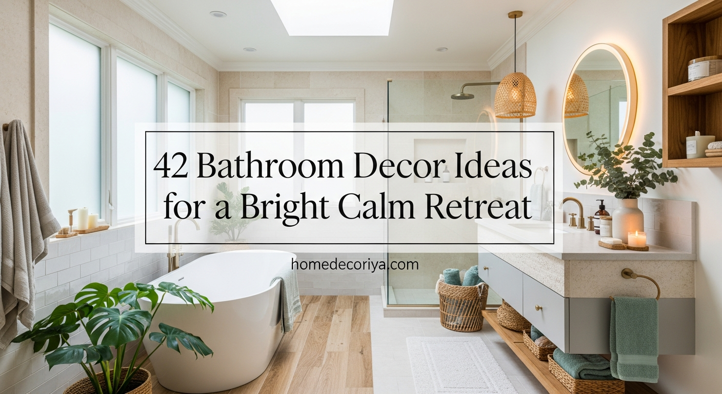 42 Bathroom Decor Ideas for a Bright Calm Retreat