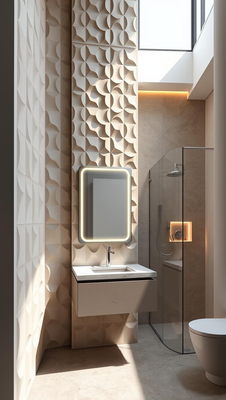 45. 3D Tile Panels for Statement Walls