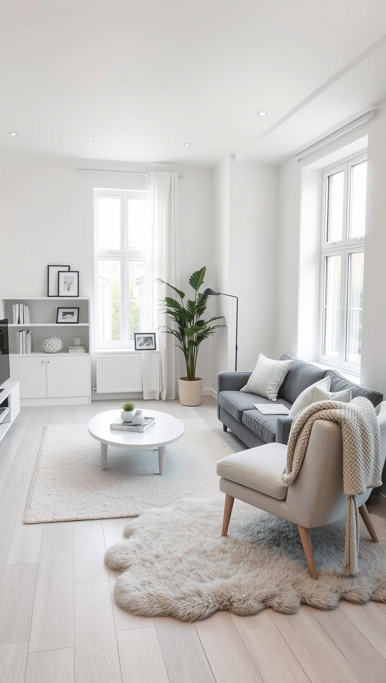 5. Grey and White for Clean Scandinavian Vibe