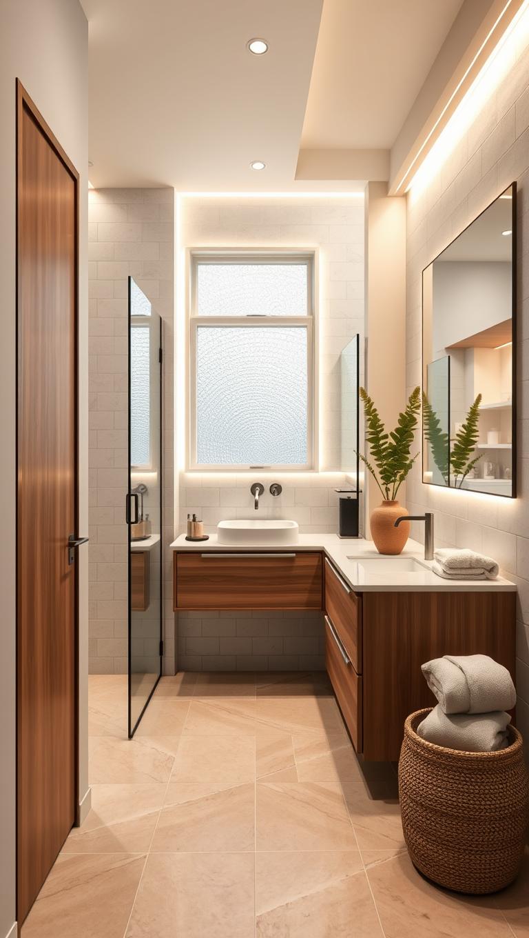 5. Large Backlit Mirror