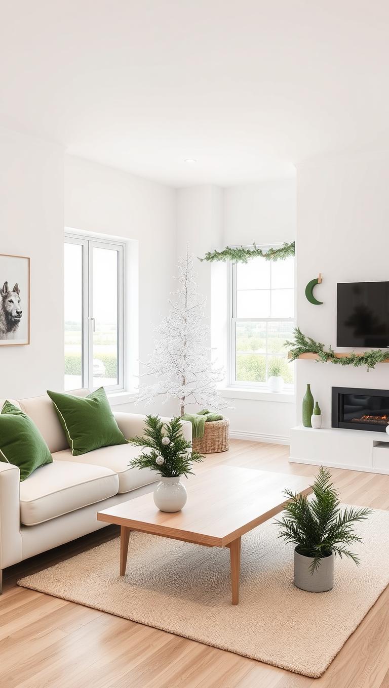 5. Minimalist White and Green Theme