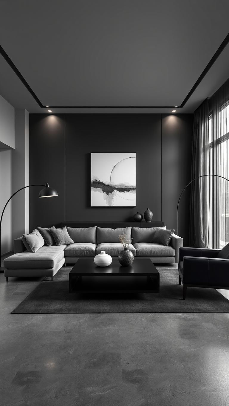 6. Grey and Black for Dramatic Modern Look