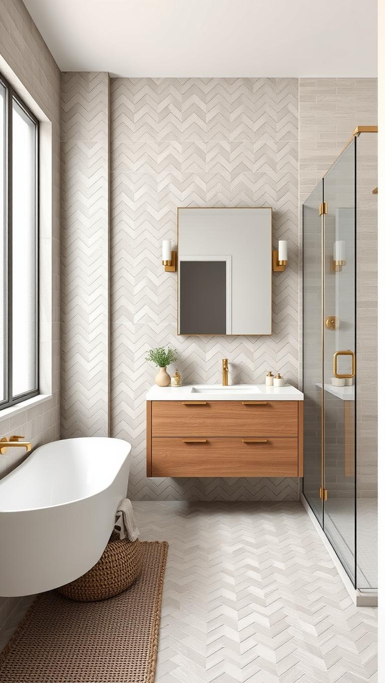 6. Herringbone Pattern for Timeless Movement