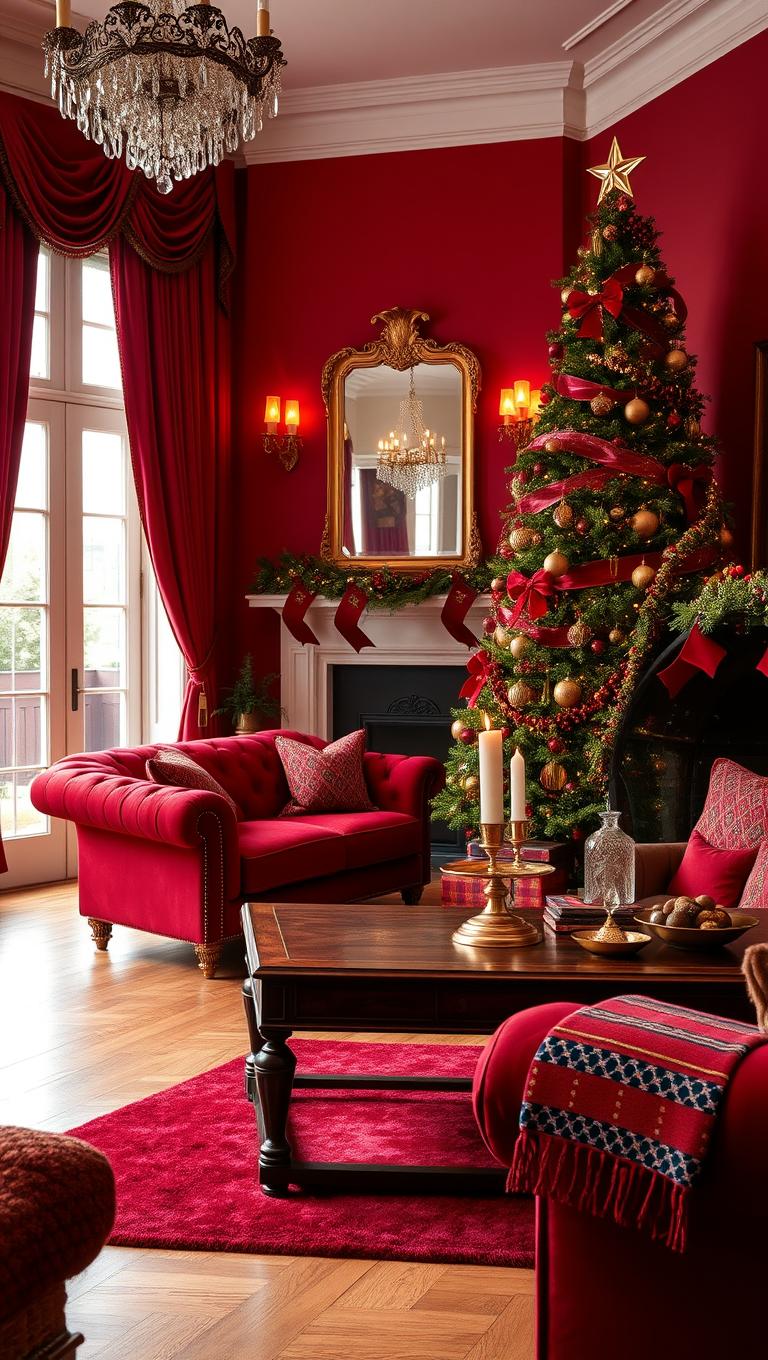 9. Red and Gold Accents for a Traditional Spark