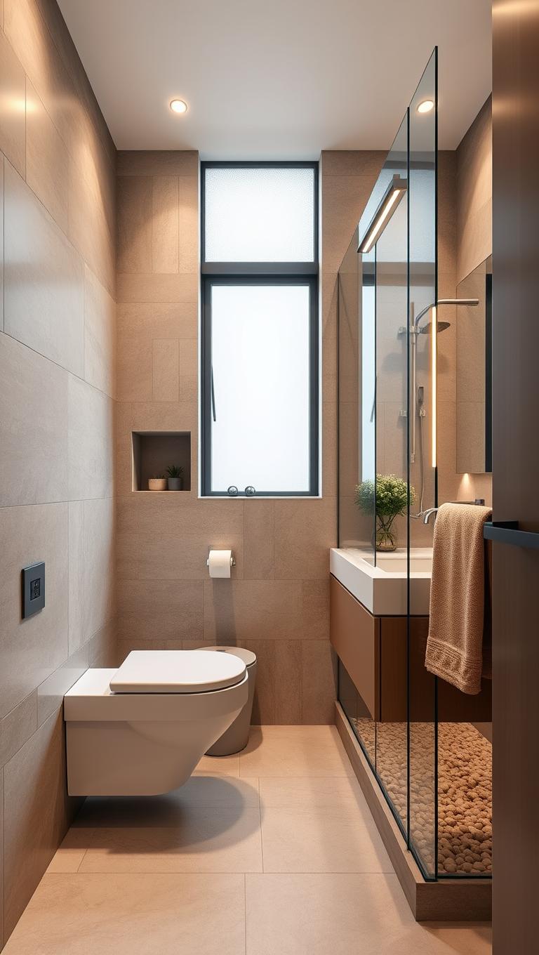 9. Wall Mounted Toilet with Slim Tank