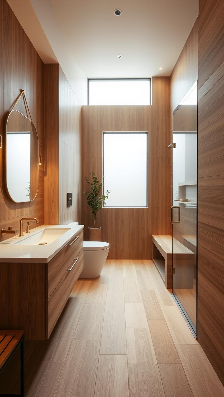 9. Wood Look Tiles for Warmth and Comfort